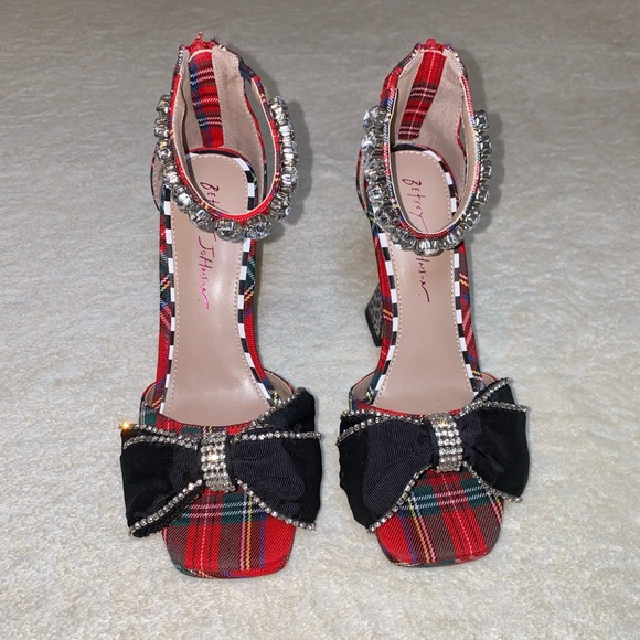 Betsey Johnson Rhinestone Bow Heels - Picture 3 of 5